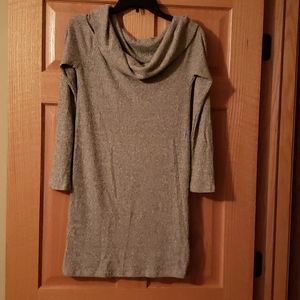 Heart & Hips Gray Cowl Neck Dress Size L
